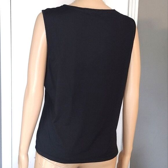 Set of Three Liz Claiborne Tops, Women's Size XL- 2 Black Tanks and 1 Pink Tee - Picture 3 of 16